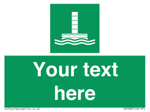 Custom sign safe condition Evacuation chute 